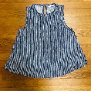 🌴3/$20-Old Navy White/Navy Tank- Size S- NWT